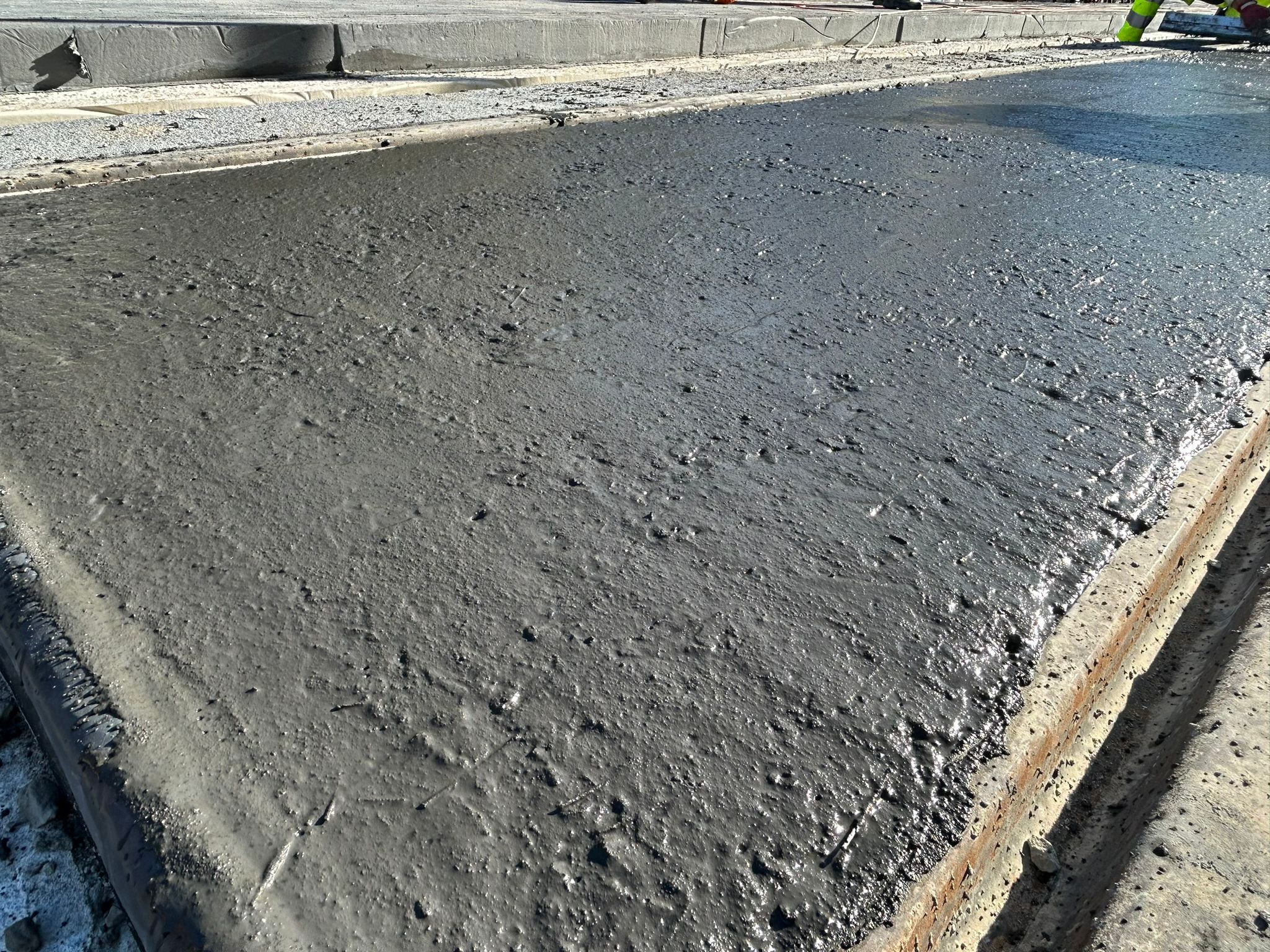 construction of the new tramline